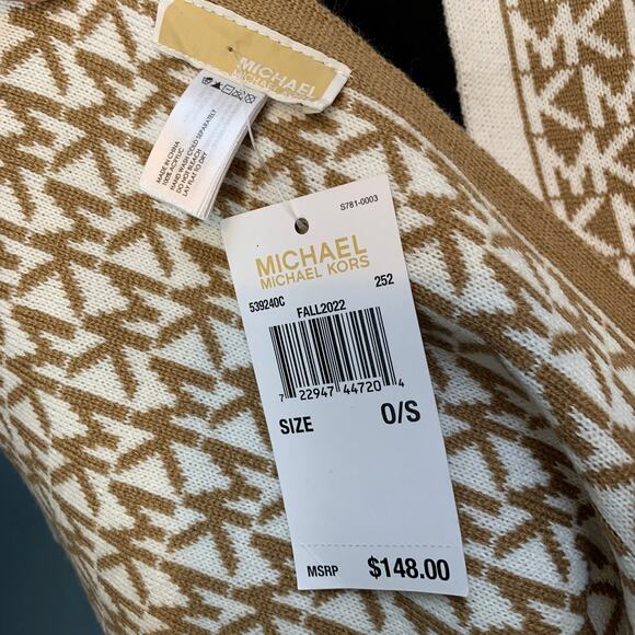 NWT Michael Kors Camel Signature Scarf - Picture 2 of 3